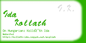 ida kollath business card